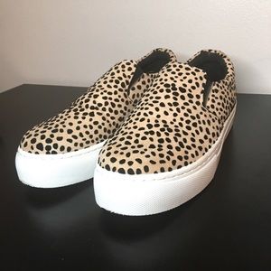 Qupid Cheetah Print Platform Shoes